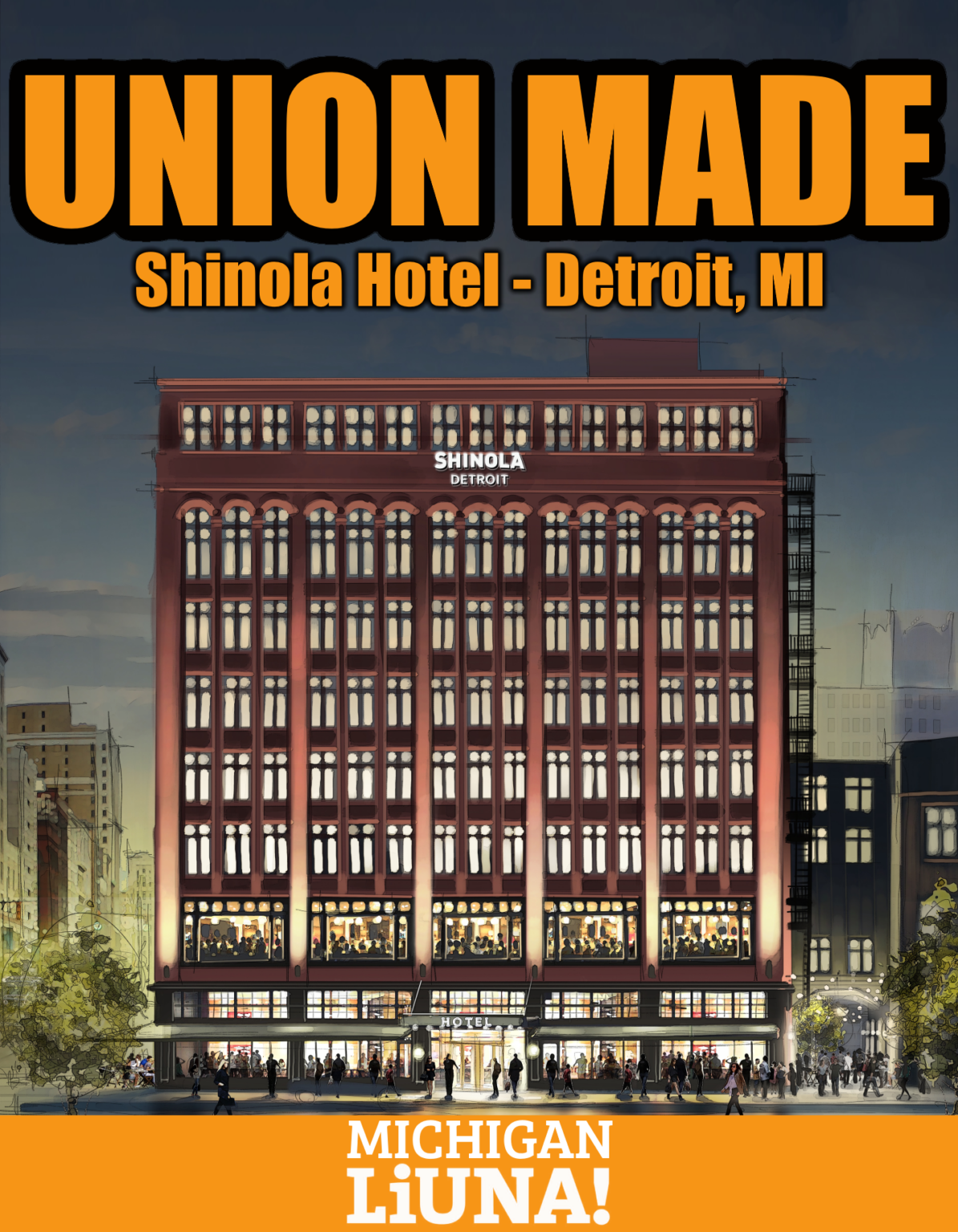 UNION MADE Shinola Hotel In Downtown Detroit Opening LIUNA 